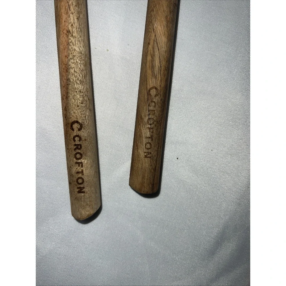 Lot of 2 Vtg Wood Kitchen Utensils Spoons Spatula‎ Farmhouse Rustic Decor